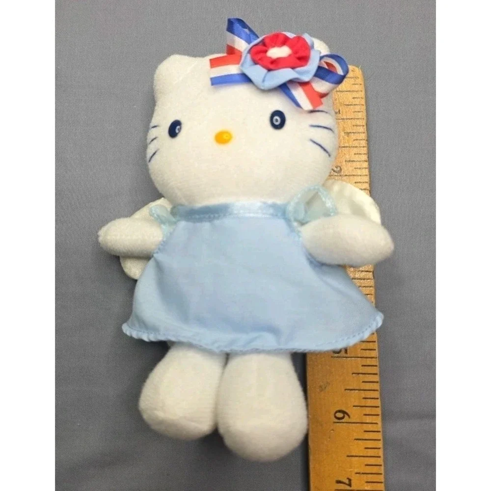 Vintage Hello Kitty 2002 Y2K Sanrio Smiles Blue Angel Stuffed Animal Plush 6